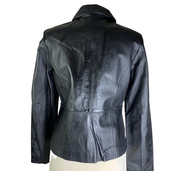 Austin Women’s Black Genuine Leather Modern Style Jacket w/ Pockets Sz. Medium - Picture 3 of 8